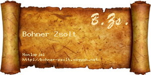 Bohner Zsolt névjegykártya