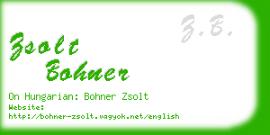 zsolt bohner business card